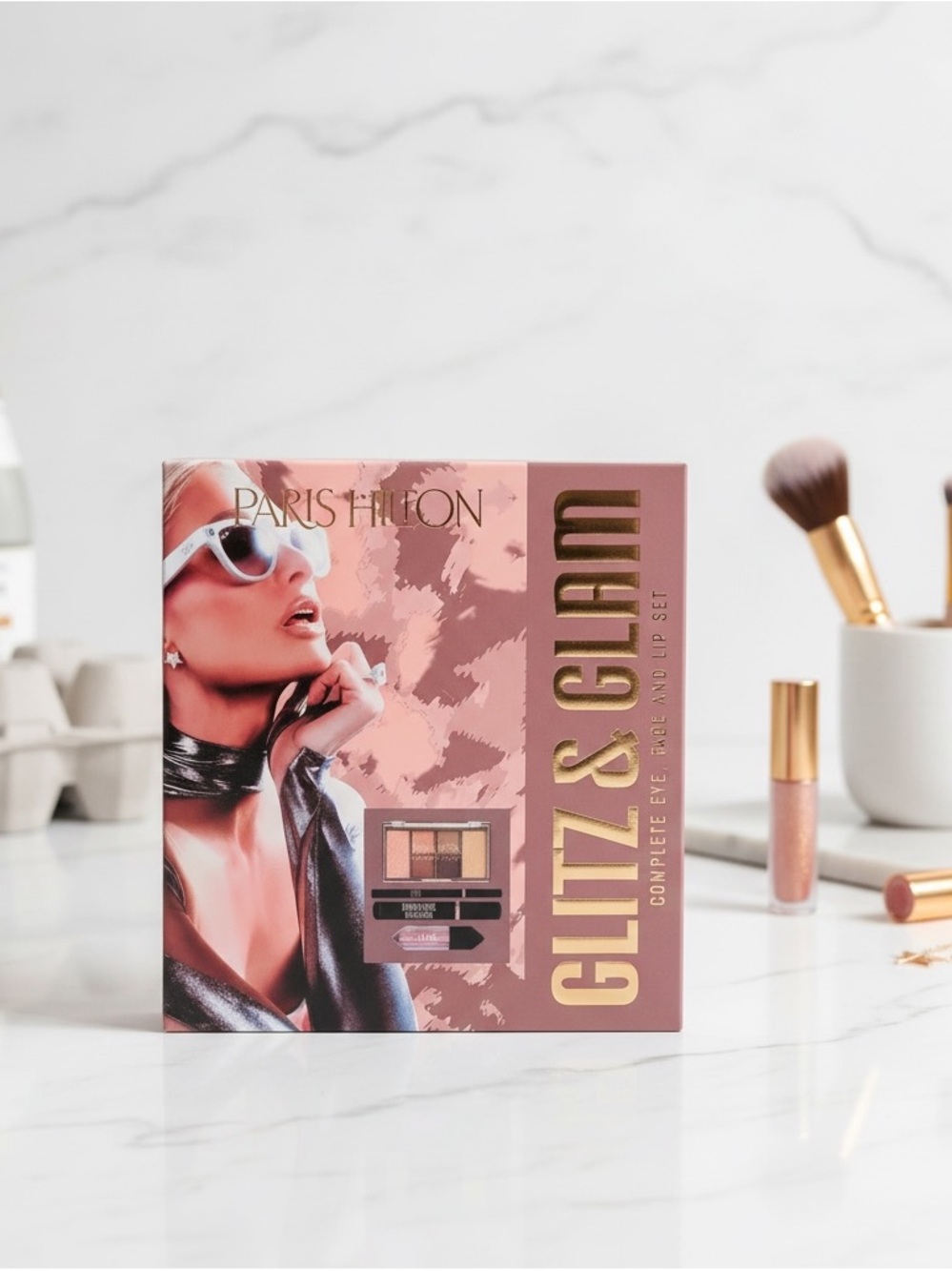 Paris Hilton Glitz & Glam Makeup Set Palette Mascara Lip Oil CC Cream New